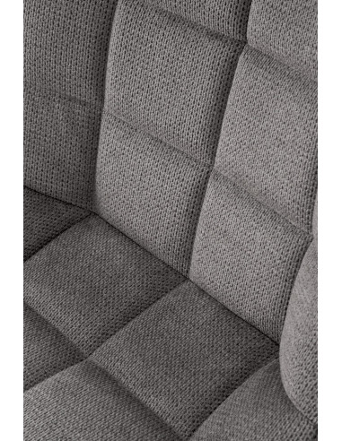 K549 Krzesło Popielate Pikowane | Nogi Czarne - Zgrabne i Gustowne