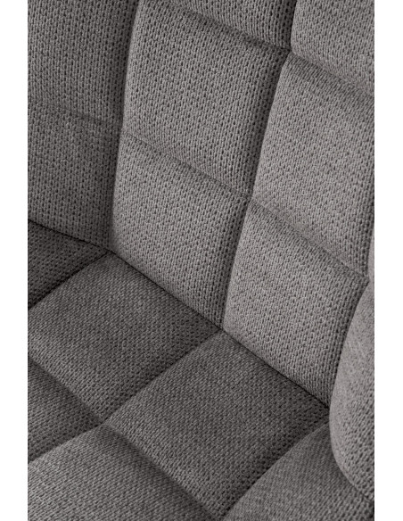 K549 Krzesło Popielate Pikowane | Nogi Czarne - Zgrabne i Gustowne