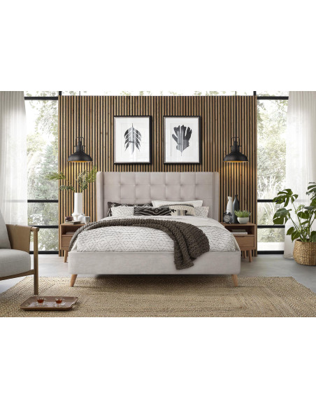 ESTELLA 160 cm łóżko beżowy