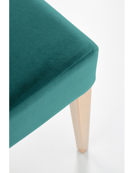 CLARION Krzesło Tapicerowane Ciemno Zielone / Dąb Miodowy | Swoboda i Styl