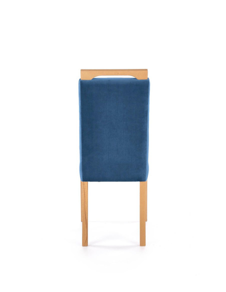 CLARION Krzesło Tapicerowane Granatowe / Dąb Miodowy | Swoboda i Styl