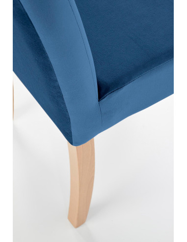 CLARION Krzesło Tapicerowane Granatowe / Dąb Miodowy | Swoboda i Styl