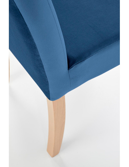 CLARION Krzesło Tapicerowane Granatowe / Dąb Miodowy | Swoboda i Styl