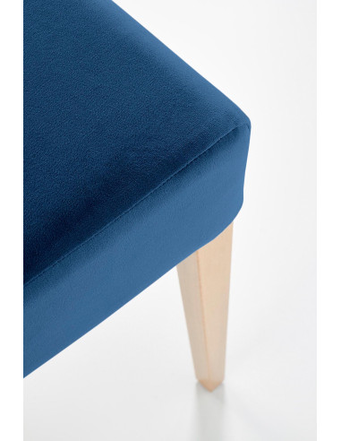 CLARION Krzesło Tapicerowane Granatowe / Dąb Miodowy | Swoboda i Styl