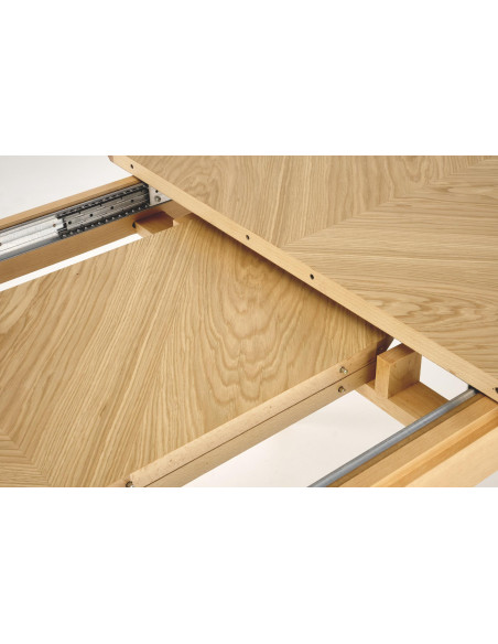 EDMONDO Stół Rozkładany 160-240cm Dąb Naturalny Nogi Drewniane Naturalne