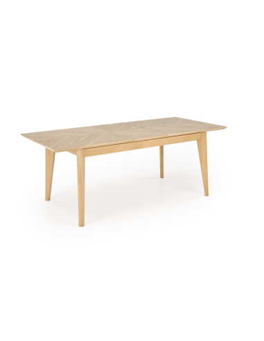 EDMONDO Stół Rozkładany 160-240cm Dąb Naturalny Nogi Drewniane Naturalne