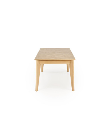 EDMONDO Stół Rozkładany 160-240cm Dąb Naturalny Nogi Drewniane Naturalne