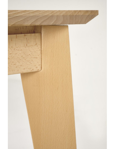 EDMONDO Stół Rozkładany 160-240cm Dąb Naturalny Nogi Drewniane Naturalne