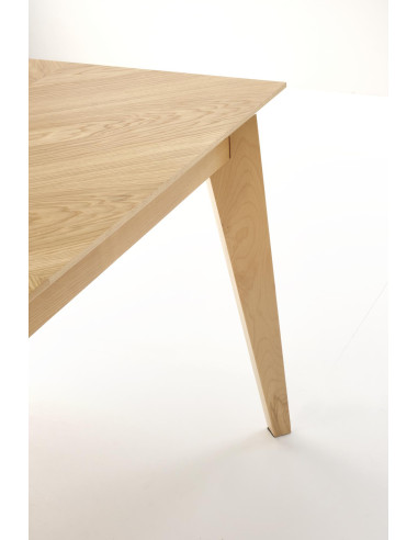 EDMONDO Stół Rozkładany 160-240cm Dąb Naturalny Nogi Drewniane Naturalne