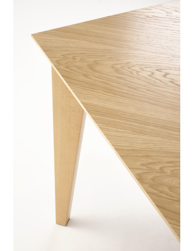 EDMONDO Stół Rozkładany 160-240cm Dąb Naturalny Nogi Drewniane Naturalne