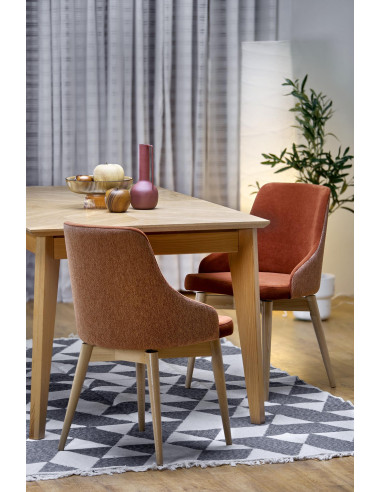 EDMONDO Stół Rozkładany 160-240cm Dąb Naturalny Nogi Drewniane Naturalne