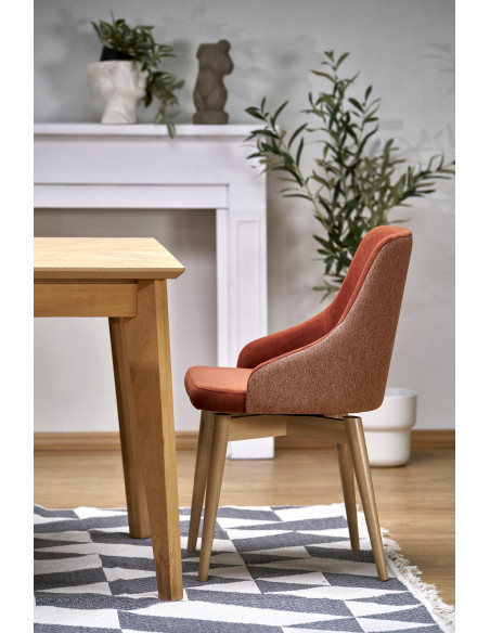 EDMONDO Stół Rozkładany 160-240cm Dąb Naturalny Nogi Drewniane Naturalne