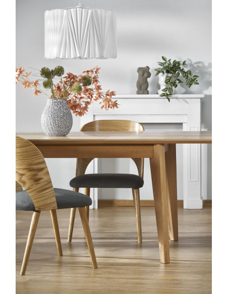 EDMONDO Stół Rozkładany 160-240cm Dąb Naturalny Nogi Drewniane Naturalne