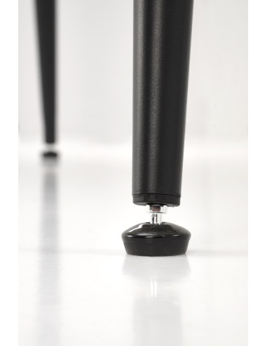 EMILIO Stół 120/70/76 cm Spiek / Marmur Biały Nogi Stalowe Zwężane Czarne