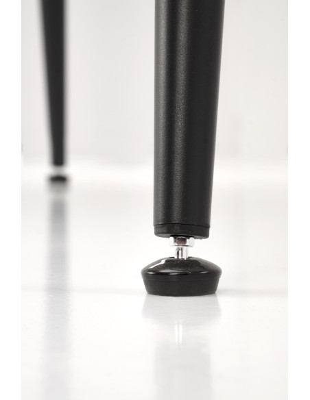 EMILIO Stół 120/70/76 cm Spiek / Marmur Biały Nogi Stalowe Zwężane Czarne