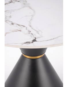 GORETTI_S ława biały marmur / czarny 2