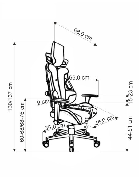 NITRO 2 Fotel Gabinetowy Popielato-Czarny | Regulowane Podłokietniki