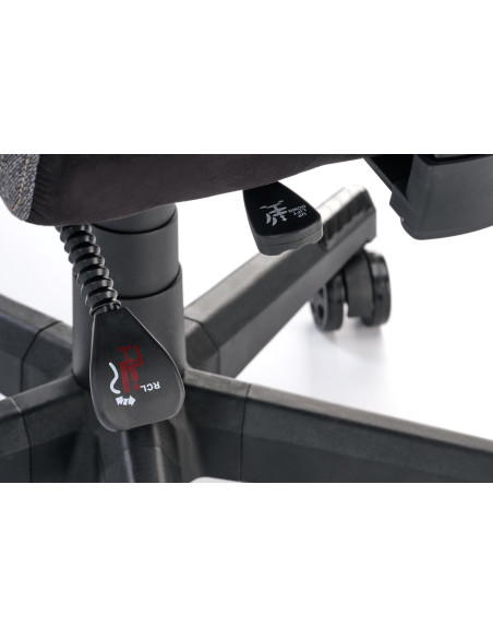 NITRO 2 Fotel Gabinetowy Popielato-Czarny | Regulowane Podłokietniki