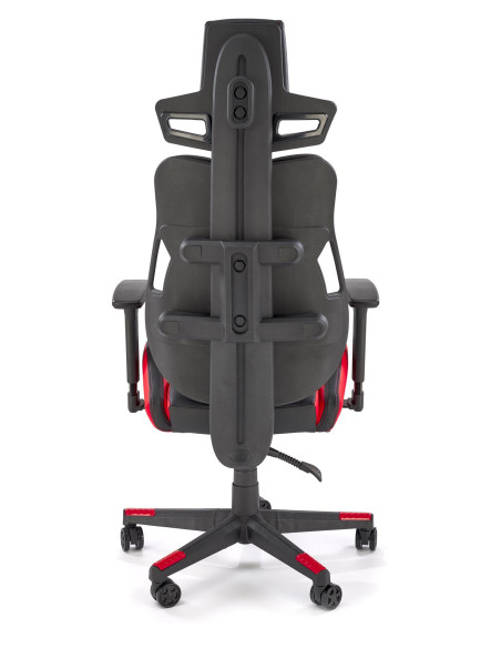 NITRO Fotel Gabinetowy Czarno-Czerwona Eco Skóra Regulacja Podłokietników