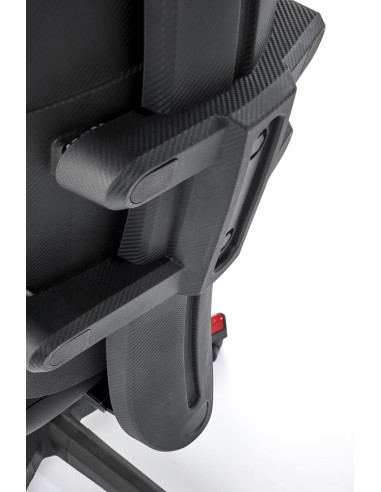 NITRO Fotel Gabinetowy Czarno-Czerwona Eco Skóra Regulacja Podłokietników