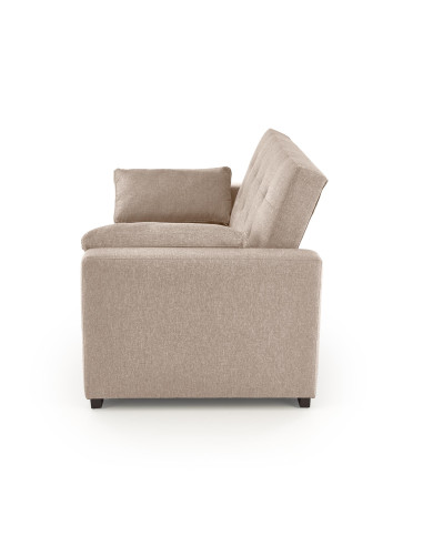 PAULINIO Sofa Rozkładana 90-170 cm Pikowana Beżowa | Przestronny Design