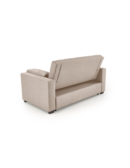 PAULINIO Sofa Rozkładana 90-170 cm Pikowana Beżowa | Przestronny Design