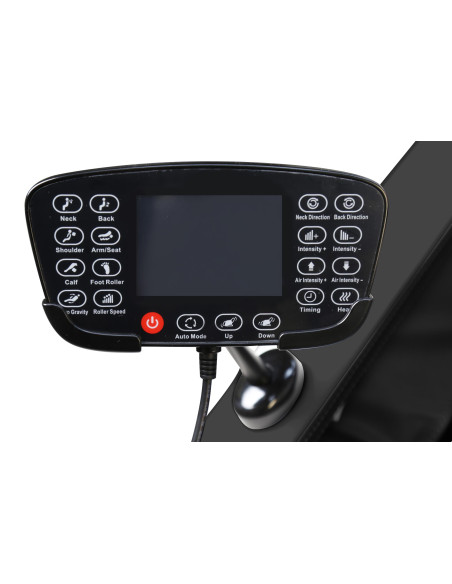 SOLARIA  fotel wypoczynkowy z funkcją masażu i podgrzewania, czarny