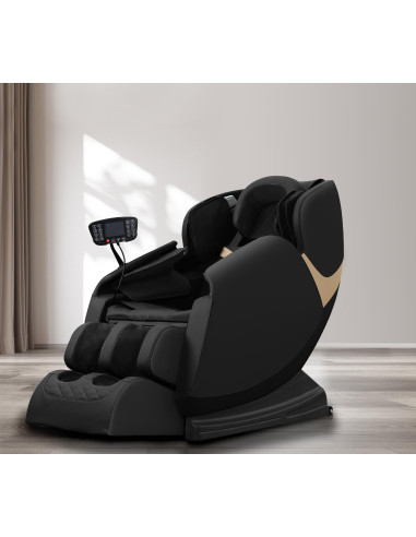 SOLARIA  fotel wypoczynkowy z funkcją masażu i podgrzewania, czarny