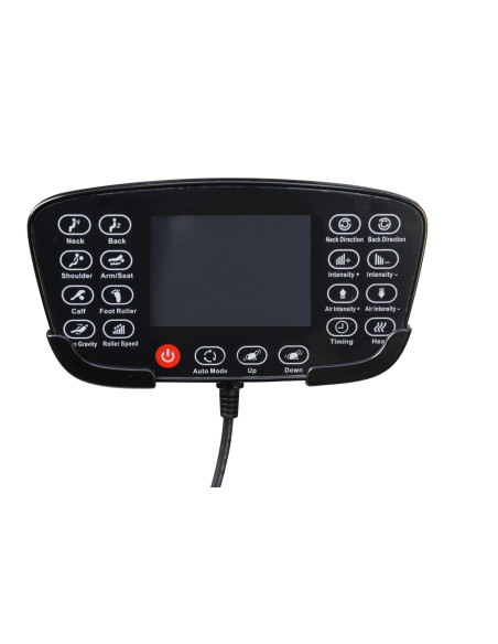 SOLARIA  fotel wypoczynkowy z funkcją masażu i podgrzewania, czarny