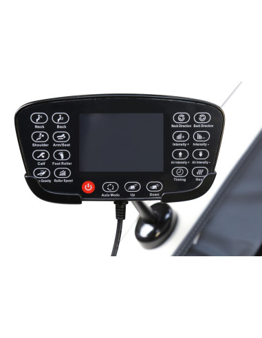 SOLARIA  fotel wypoczynkowy z funkcją masażu i podgrzewania, kremowy / popielaty