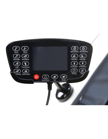 SOLARIA  fotel wypoczynkowy z funkcją masażu i podgrzewania, kremowy / popielaty