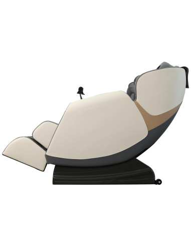 SOLARIA  fotel wypoczynkowy z funkcją masażu i podgrzewania, kremowy / popielaty