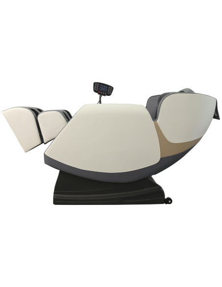 SOLARIA  fotel wypoczynkowy z funkcją masażu i podgrzewania, kremowy / popielaty