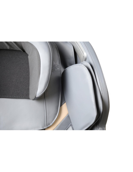 SOLARIA  fotel wypoczynkowy z funkcją masażu i podgrzewania, kremowy / popielaty