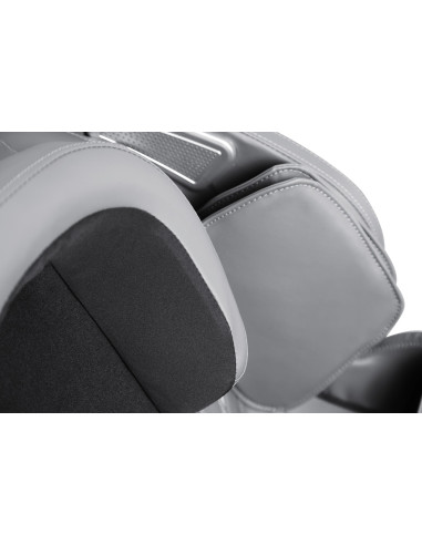 SOLARIA  fotel wypoczynkowy z funkcją masażu i podgrzewania, kremowy / popielaty