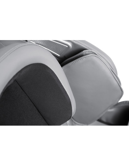 SOLARIA  fotel wypoczynkowy z funkcją masażu i podgrzewania, kremowy / popielaty