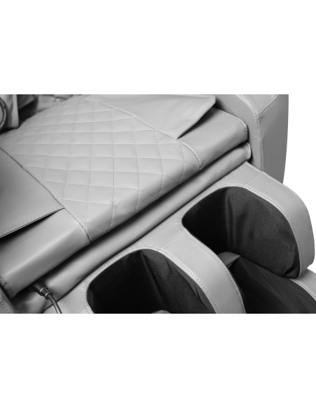 SOLARIA  fotel wypoczynkowy z funkcją masażu i podgrzewania, kremowy / popielaty