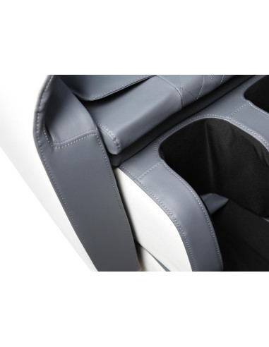 SOLARIA  fotel wypoczynkowy z funkcją masażu i podgrzewania, kremowy / popielaty