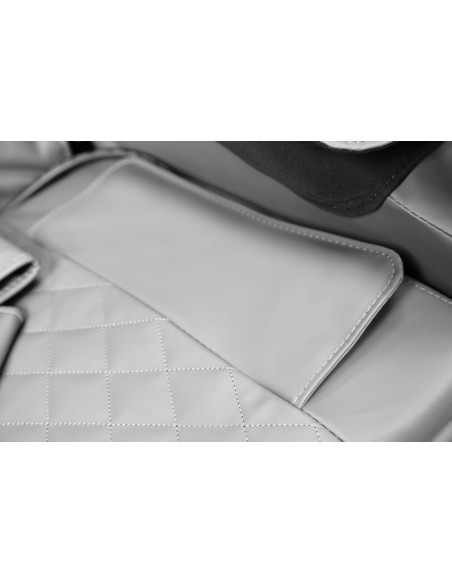 SOLARIA  fotel wypoczynkowy z funkcją masażu i podgrzewania, kremowy / popielaty