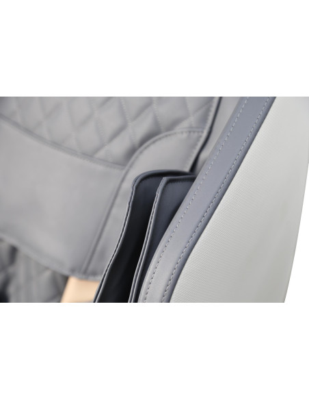 SOLARIA  fotel wypoczynkowy z funkcją masażu i podgrzewania, kremowy / popielaty