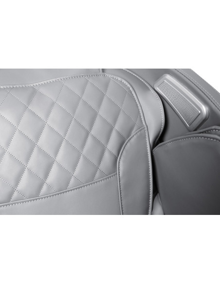 SOLARIA  fotel wypoczynkowy z funkcją masażu i podgrzewania, kremowy / popielaty