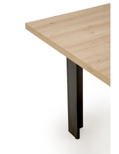 BAGIO Stół Rozkładany 120-160/80 cm Dąb Artisan/Czarny | Dostojna Elegancja 2