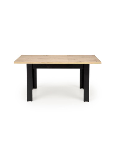 BAGIO Stół Rozkładany 120-160/80 cm Dąb Artisan/Czarny | Dostojna Elegancja