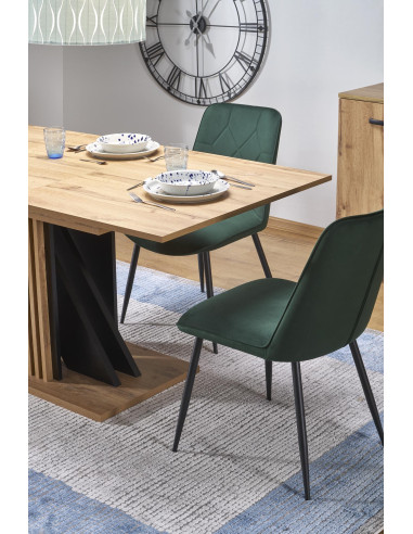 FABIANO Stół Rozkładany 135-175 cm Dąb Wotan/Czarny | Praktyczny i Stylowy