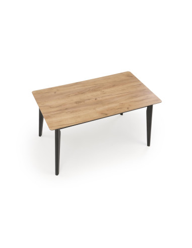 GULIAN Stół Rozkładany 140-180 cm Dąb Wotan Nogi Stalowe | Elegancki Styl