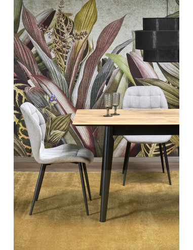 GULIAN Stół Rozkładany 140-180 cm Dąb Wotan Nogi Stalowe | Elegancki Styl