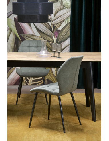 GULIAN Stół Rozkładany 140-180 cm Dąb Wotan Nogi Stalowe | Elegancki Styl