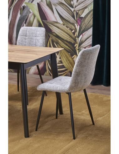 GULIAN Stół Rozkładany 140-180 cm Dąb Wotan Nogi Stalowe | Elegancki Styl