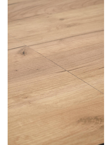 GULIAN Stół Rozkładany 140-180 cm Dąb Wotan Nogi Stalowe | Elegancki Styl