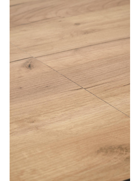 GULIAN Stół Rozkładany 140-180 cm Dąb Wotan Nogi Stalowe | Elegancki Styl